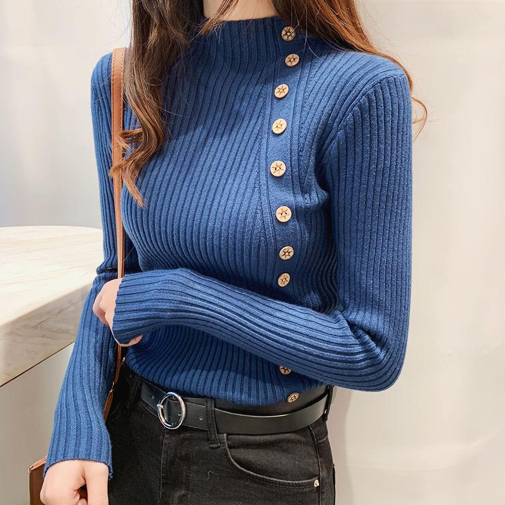 Knitting Women Sweaters and Pullovers Turtleneck Slim Casual Ladies Knitted Sweater Winter Jumpers
