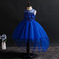Children's Dress Princess Short Front and Long Performance Costume Girl Net Yarn Tail Skirt Student Performance Costume