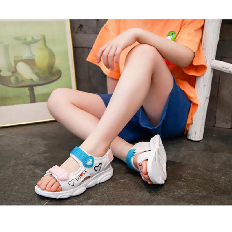 Girls' Sandals  Summer Big Children's Fashion Princesses Little Girls Soft Bottom Non-slip, Open Toe Lightweight  Breathable Children's Beach Sandals