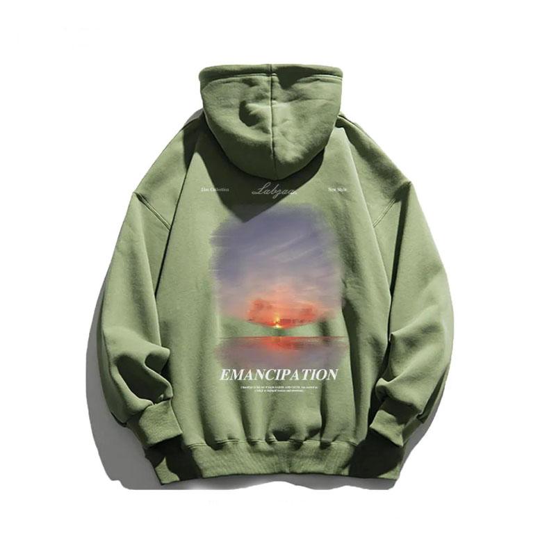Autumn and Winter Warm and Comfortable Loose Hooded Sweater Men's Casual Long-sleeved Shirt