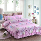 Bedding Set Queen Size Cotton Wedding Bed Dust Ruffle Bed Skirt Flower Plants King Doub