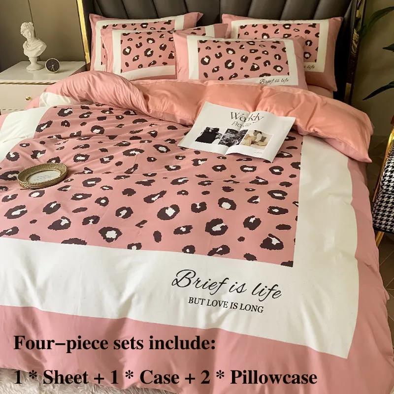 Pure Cotton Four-piece Bed Supplies Light Luxury European Style High-grade Pillowcase Is Single Suit