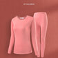 Women Winter Autumn Thermal Underwear Plus Velvet O-neck Tops Pants Female Tight Suit Thicken Windproof Soft Lining Long Sleeve High Elasticity Slim
