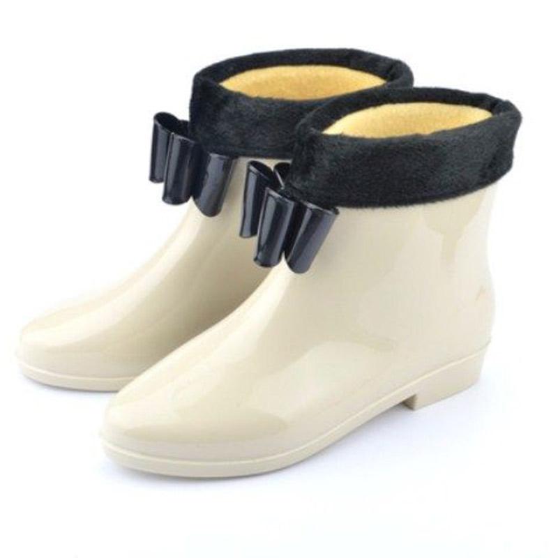 Rain Boots Female Student Short Rain Boots Fashion Adult Water Boots Rubber Shoes Non-slip Overshoes Waterproof Shoes In The Tube