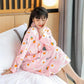 Women's Winter Coral Velvet Pajamas Robe Nightgown Flannel Bathrobe Long Thickened Plus Velvet Nightgown Loose Lace Home Clothes