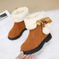Girls' Snow Boots Princess Boots Cotton Boots High Top Cotton Shoes One Foot Warm Plush Fashion Boots