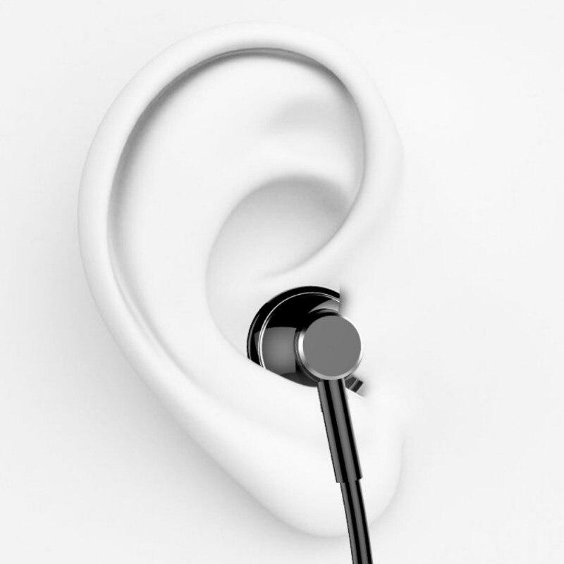 Sports Bluetooth 5.0 Headset Metal Magnetic Wireless Double Bass In-ear Lug Silicone