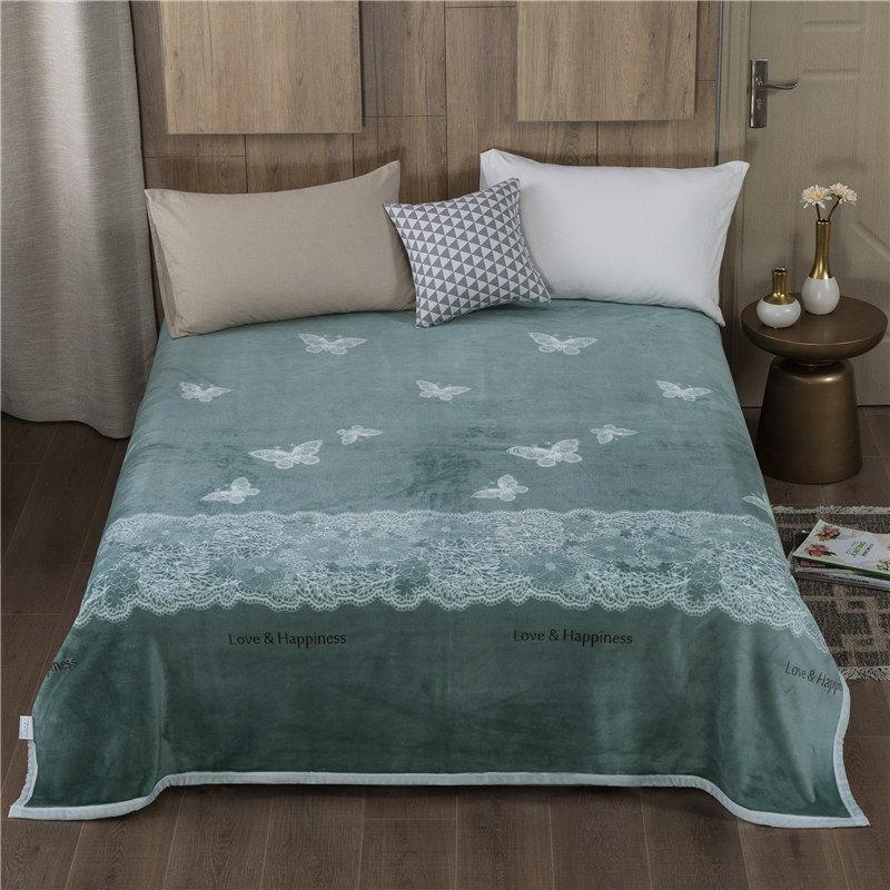 Autumn and Winter Thick Flannel Blankets Double-sided Fleece Blankets Coral Fleece Blankets Fleece Blanket Sheets Bed Siesta Warm Blankets