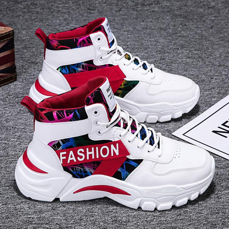 Spring Korean Style Trendy Men's Shoes All-match Sports High-top Sneakers Casual Canvas Breathable Tide Shoes