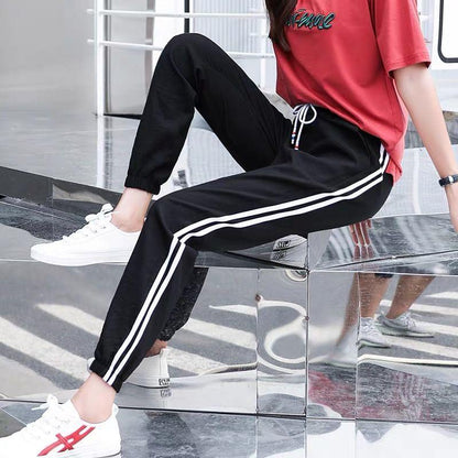 WTEMPO Women Elastic Waist Tie Joggers Pants Casyal Sport Long Sweatpants Loose Casual Baggy Trousers