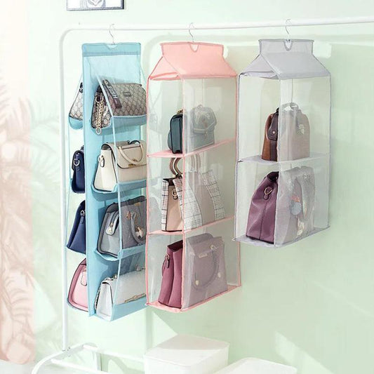 Bag Storage Hanging Bag Wall Hanging Fabric Dustproof Household Wardrobe Clothes Kitchen Storage Bag Storage Shelf
