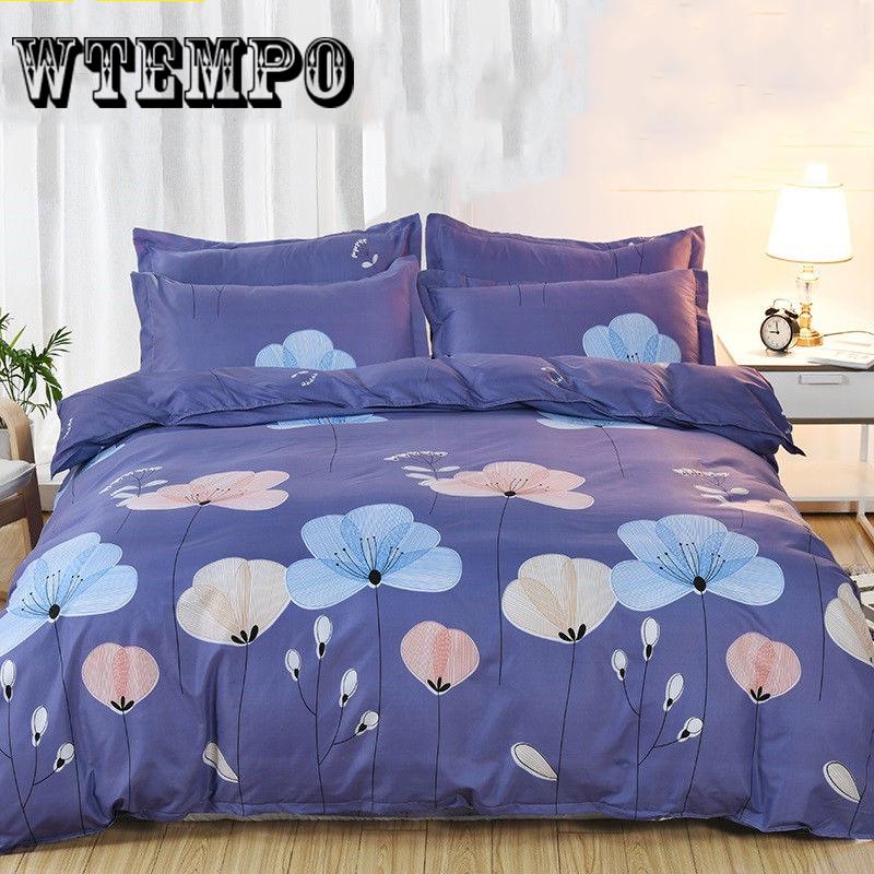 Wtempo Brand 3pcs Bedding Set Quilt Cover Duvet Cover Set Pillowcase Queen King Size Comforter Set