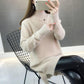 Mink Velvet Thick Sweater Loose Mid-length Bottoming Shirt High Neck Knitted Female Dress