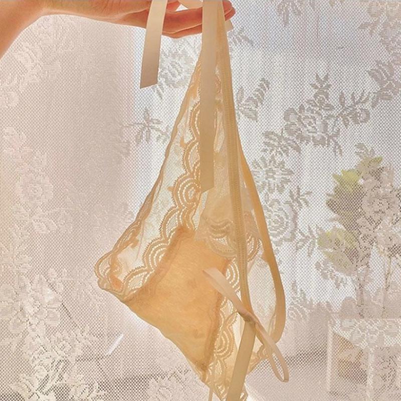 Lace Women's Panties Sexy Girl Charming Low Waist Transparent Hollow Summer Ultra Thin