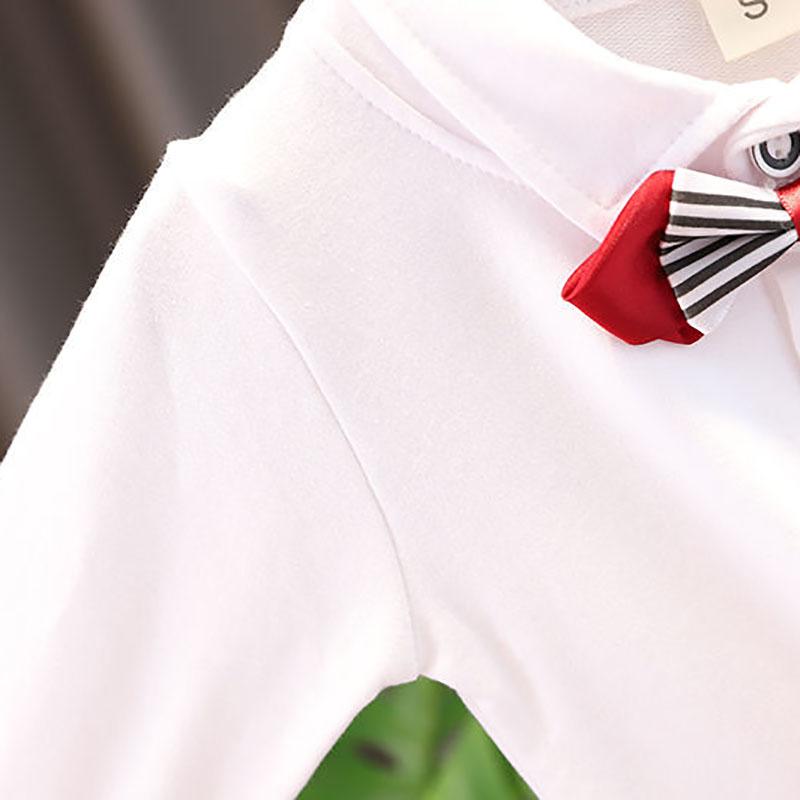 Boys and Girls Spring and Autumn Suits 1-5 Years Old Sweatshirt Shirt Suit Casual Suit Home Service Three-piece Sets
