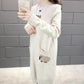 Mid-length Sweater Fashion Knit Cardigan Jacket for Spring and Autumn Simple Casual Women's Jacket