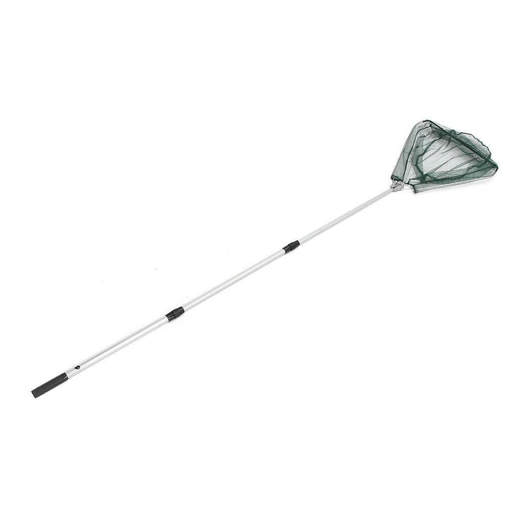 1.7/1.9/2.1m Micro Mesh Aluminum TPU Adjustable Retractable Telescopic Folding Fishing Landing Net
