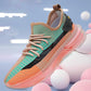 Summer Men's Shoes Popcorn Running Shoes Flying Woven Male Breathable Couple Models Sneakers