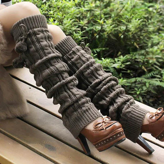Delicious High-chanvet Pile of Pile of Stockings, Women's Protective Knee Thick Warm Winter Essential Old Cold Legs
