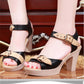 Ladies Roman Fish Mouth With Thick Heel Sandals Buckle High Heel Wild Sandals