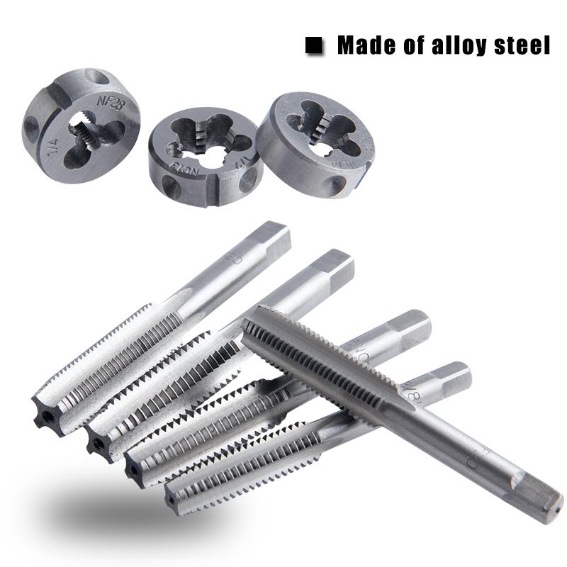 40pcs Tap Die Set Hand Thread Plug Taps Handle Metric Tap Dies Holder Set Threading Tool