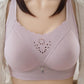 Underwear Women's Thin Leopard Print Anti-sagging Side Close-up and Anti-glare Beautiful Back Bra Without Steel Ring Gathering