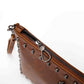 Business Briefcase Men Rivet Leather Large Capacity Pocket Anti-theft Handbag Computer IPAD Bag