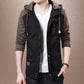 Autumn Mens Jacket Men Slim Casual Baseball Jackets Men Stand Collar Coat Fashion Men Clothing M-5XL