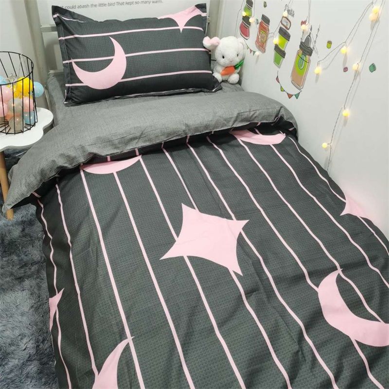 Cartoon Bed Three-piece Set 1.2m Dormitory Bed Linen Quilt Cover Pillowcase Set Bedding