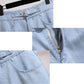 Summer Women Midi Denim Skirt Fashion Casual Tassel A-line Harajuku Female Light Blue Skirt Jeans Elegant Pocket Moda Mujer