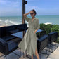 Casual Sashes A Line Women Dress Ladies Lapel Party Dress Summer Elegant Long Dress Shirt Dress