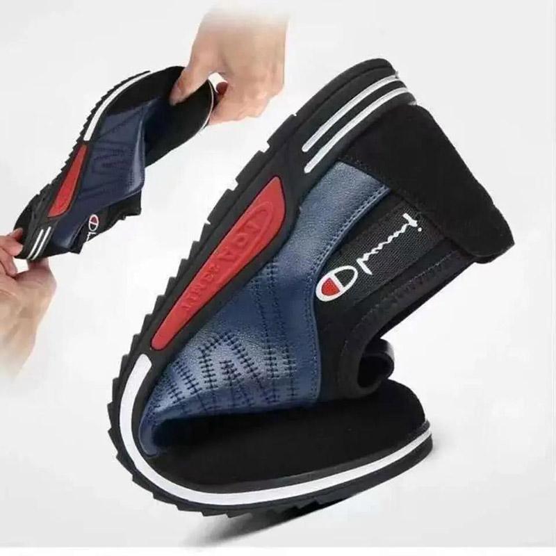 Men's Shoes Winter Fleece Soft Bottom Casual Leather Shoes All-match Trendy Shoes Non-slip Warm Cotton Shoes