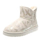 Women's Snow Boots Fur Winter Large Size Versatile Short Boots Female Plush Thickened Warm Flat Cotton Shoes