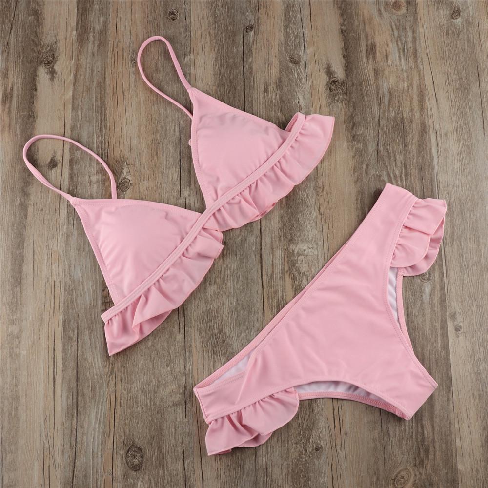 WTEMPO Brand Fashion Sexy Lace Bikini Women's Multicolor Solid Color