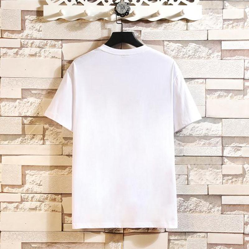 Youth Casual T-shirt Korean Trendy O-neck Short Sleeve Loose Pullover Summer Cartoon Print Shirt Men Clothing