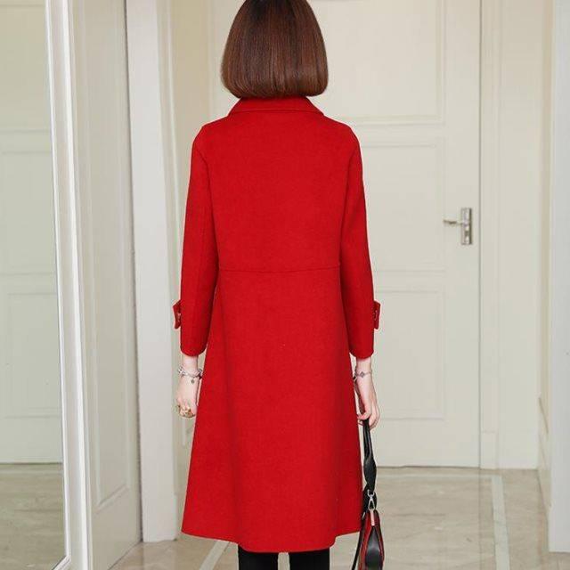 Womens' Woolen Coat Casual Warm Single Breasted Wool Overcoat Women Jacket