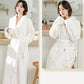 Night Gown Women Autumn and Winter Long Coral Fleece Plus Velvet Thick Bathrobe Flannel Men's Pajamas Winter Home Service