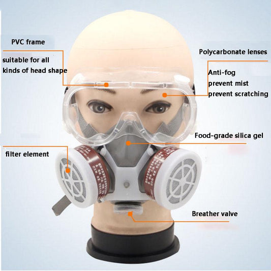 Masks Filter cotton Half Face Dust-proof Mask Anti industrial Construction Haze Fog Safety Gas Mask