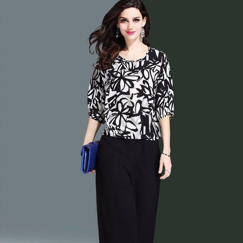 Women's Pullover Print Round Neck Short Sleeve T-Shirt Summer Top