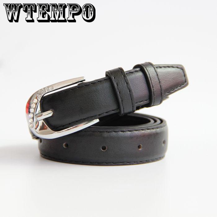 Fashion leather belts for women stitching up thin belt woman Pin buckle strap female High quality