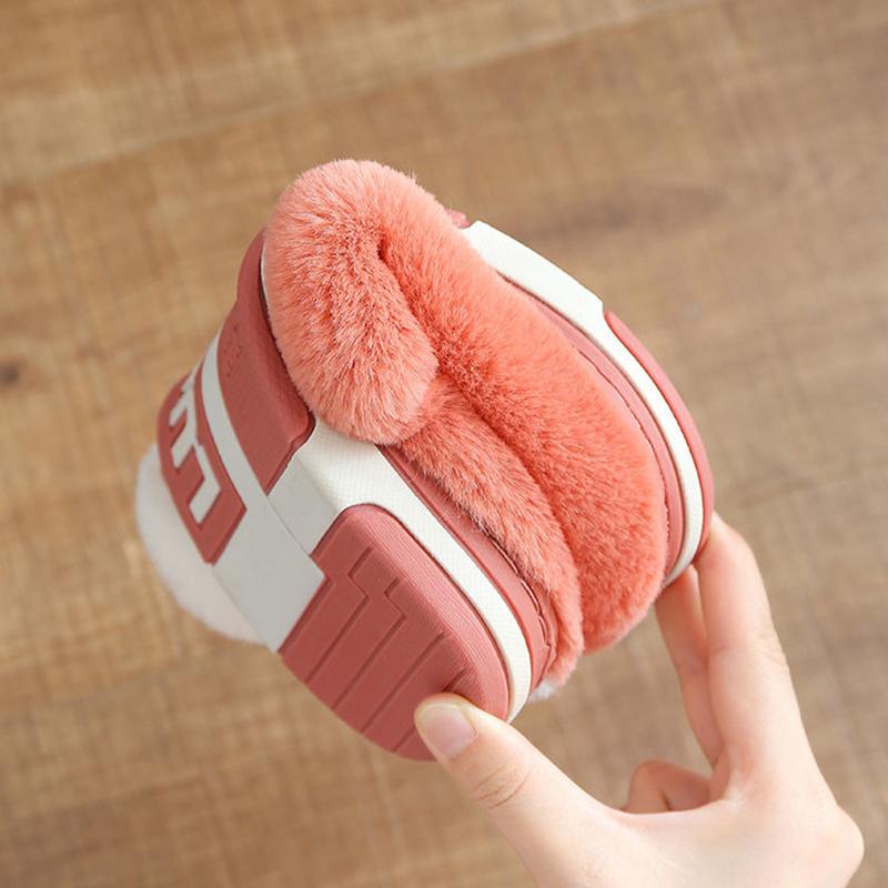 Winter Code Home Couple Cotton Slippers Indoor Warm Thick-soled Slippers Plush Cotton Slippers Anti-slip Plush Slippers