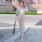 Spring Temperament Single-breasted Suit Two-piece Professional Wear Age-reducing Temperament Casual Solid Color Suit Women
