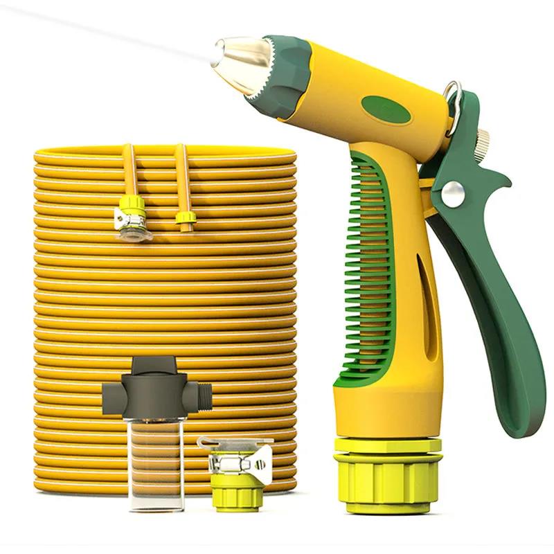 High Pressure Water Gun Set 5/10/15/20m Explosion-proof Hose Car Wash Gun Household Portable Watering Gun Watering Tool