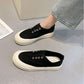 Women's Big Toe Canvas Shoes Summer Thin One-step Houndstooth Single Shoe Sneakers