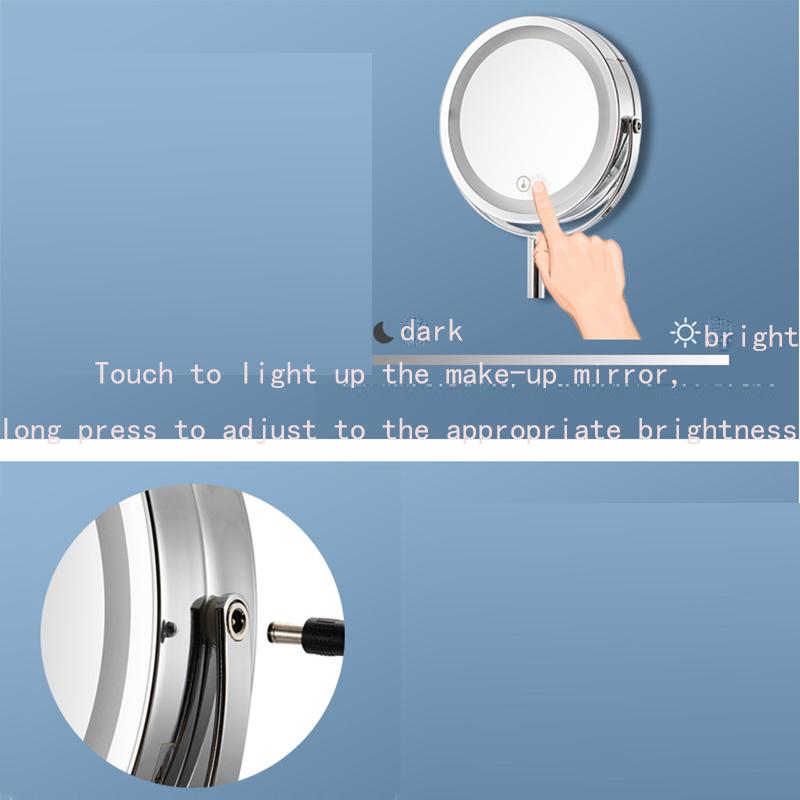 European Desktop Mirror Charging High Definition Dressing Mirror Convenient Mobile LED Dressing Mirror Fill Mirror Beauty Mirror