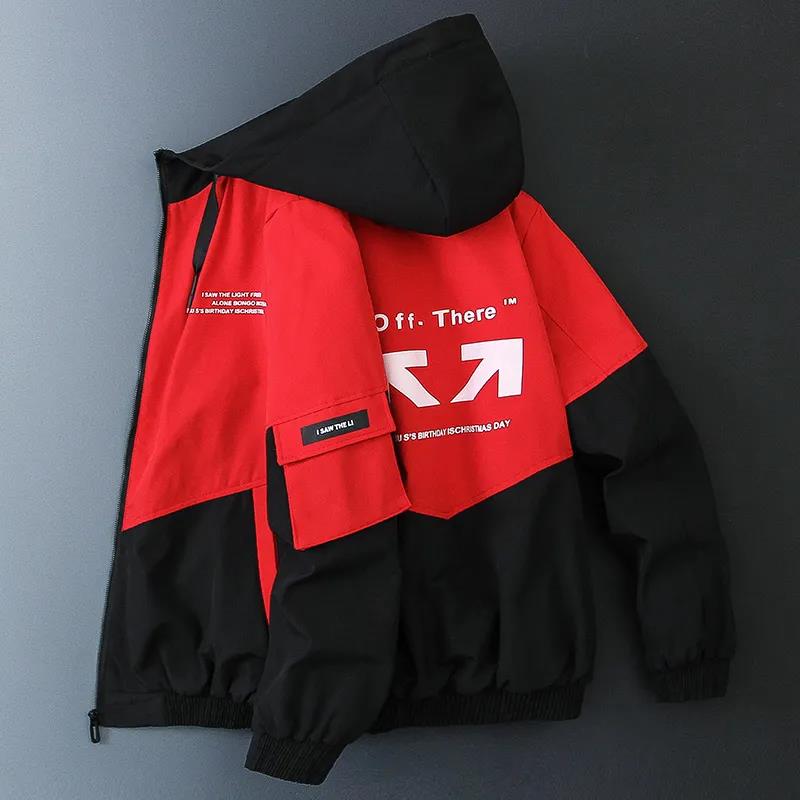 M-4XL Men's Jacket Spring and Autumn Large Size Casual Jacket Loose Long Sleeve Hooded Coats