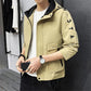 Spring & Fall Boutique Jacket Men Hooded Coat Trendy Casual Top Loose and Comfortable Windbreaker Regular