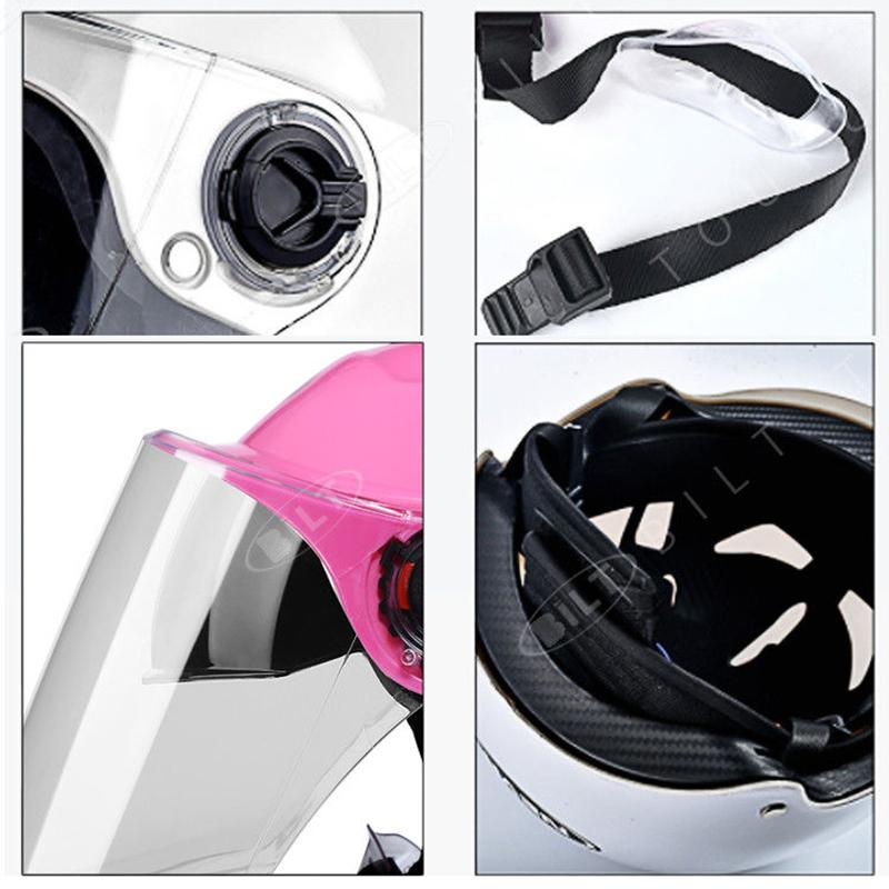 Unisex Battery Car Helmet Four Seasons Breathable Lightweight Sun Protection Helmet Sunscreen Motorcycle Half Helmet