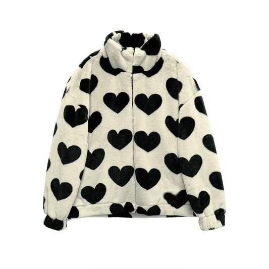 Autumn and Winter Women's Lapel Coat Fleece Fur Coat Thickened Warm Faux Fur Coat Large Size Coat