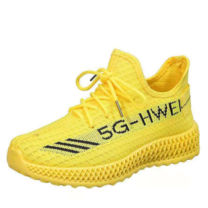 Shoes Women's Single Shoes Sports Wind Casual Shoes Flying Woven Women's Casual Single Shoes Korean Women's Shoes